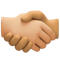 Handshake- Medium-Light Skin Tone- Medium Skin Tone emoji on Facebook